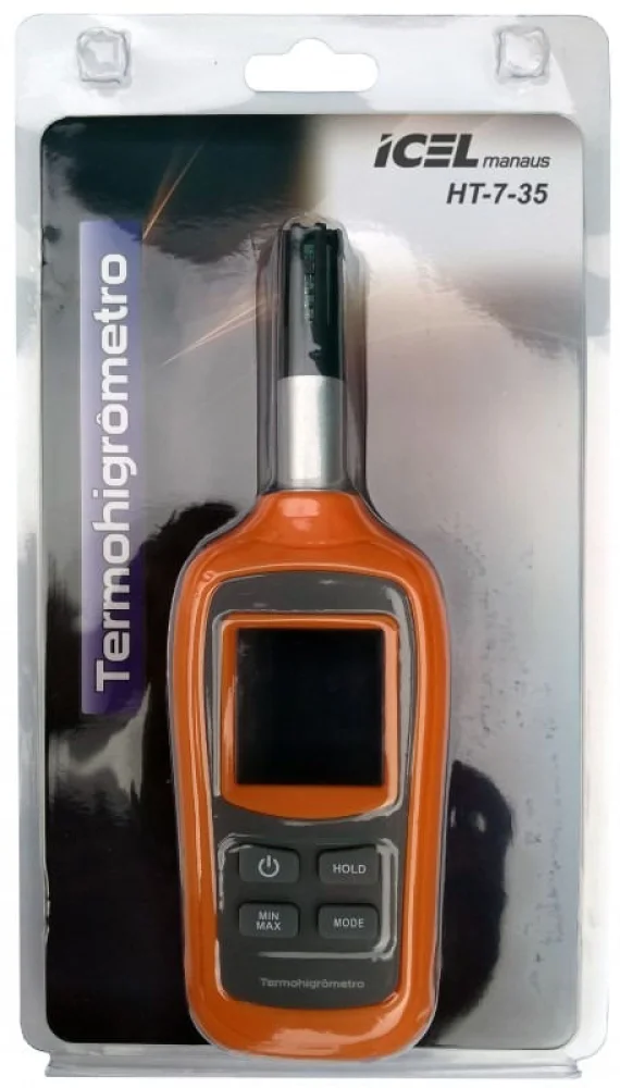 Termo-Higrômetro Digital Ht-7035 Ponto De Orvalho E Bulbo Úmido Icel - Imagem 2