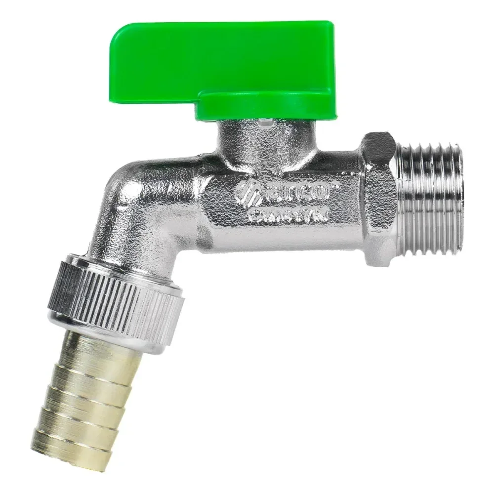 Torneira Esfera Nano De Latão Europeu 1/2X1/2 Arco - Imagem 2