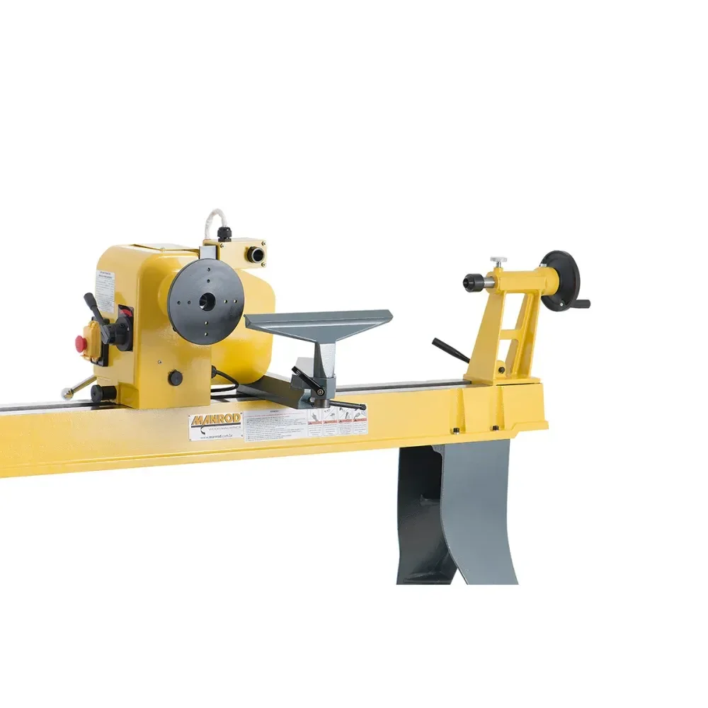 Torno de madeira manrod mr-1643 1100w para marcenaria Ferramentas