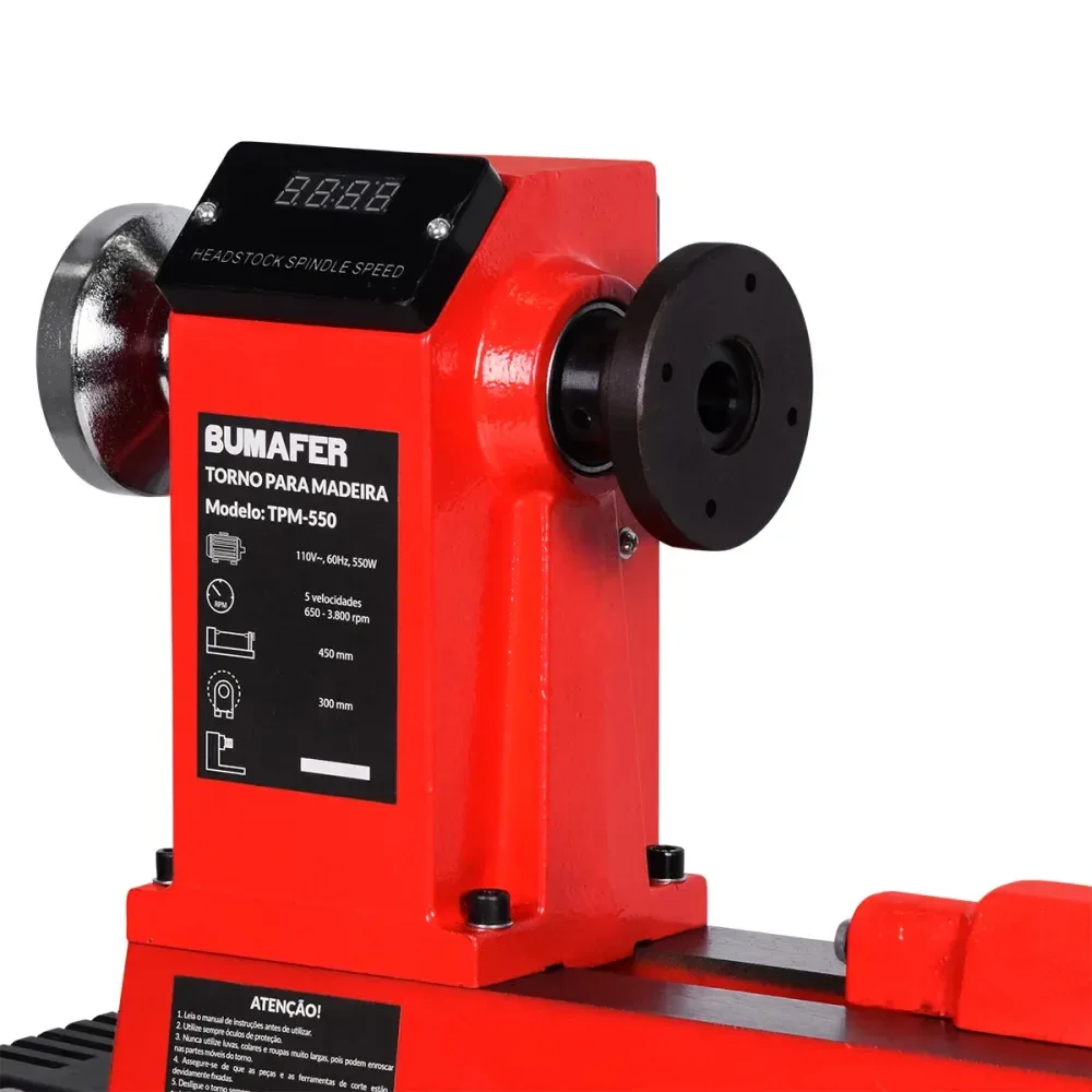 Torno Para Madeira Tpm-550 550W 450Mm Bumafer - Imagem 4