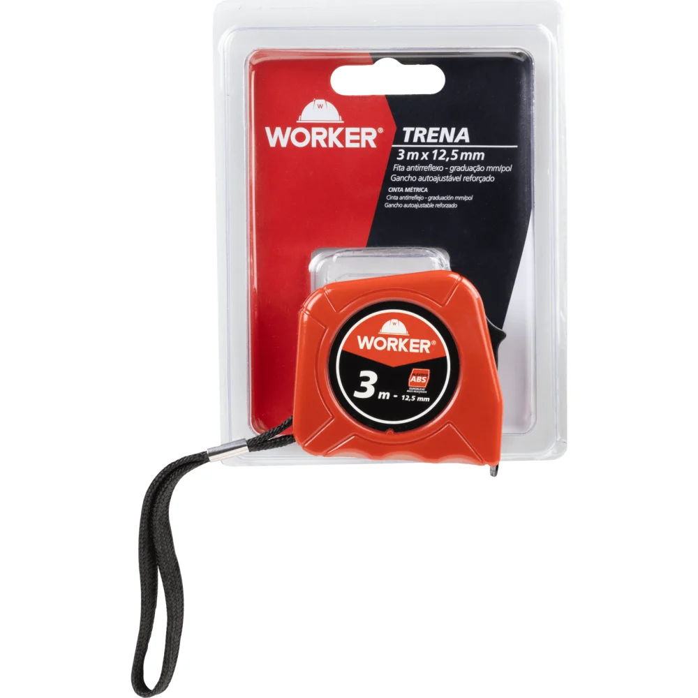 Trena Abs 3M X 12,5Mm Vermelha Worker - Imagem 5