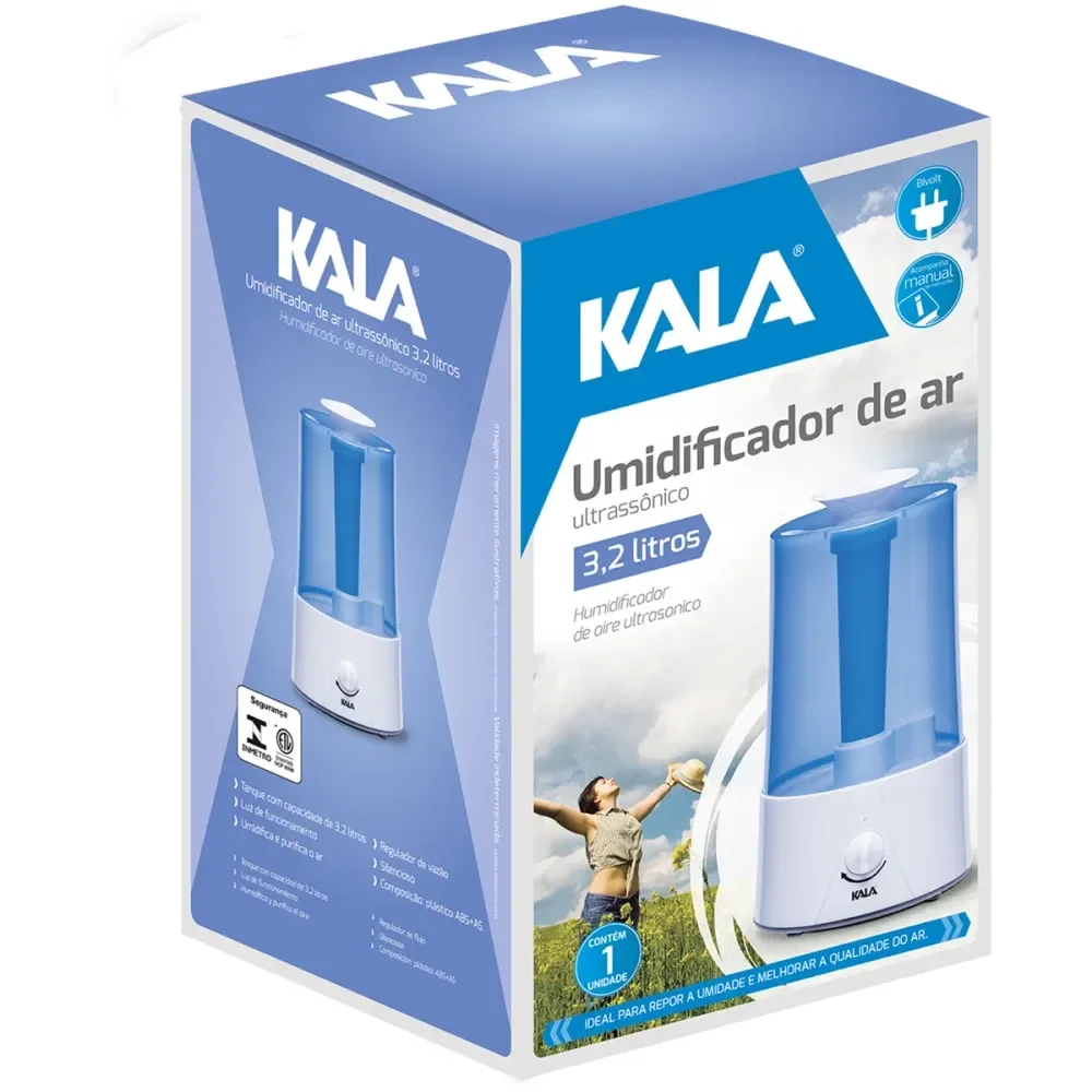 Umidificador De Ar Ultrassônico Com Regulagem 3,2L Kala - Imagem 6