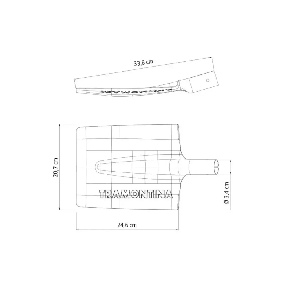 Vanga Quadrada 400/20 2Mm Aço Sem Cabo Tramontina - Imagem 2