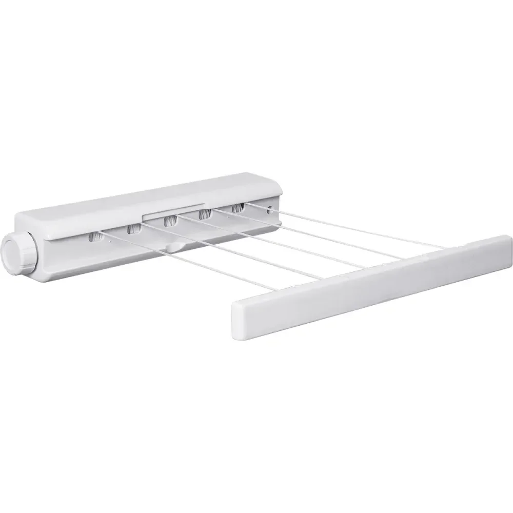 Varal De Parede Com 5 Cordas Retrátil 37X7X7Cm Kala - Imagem 2