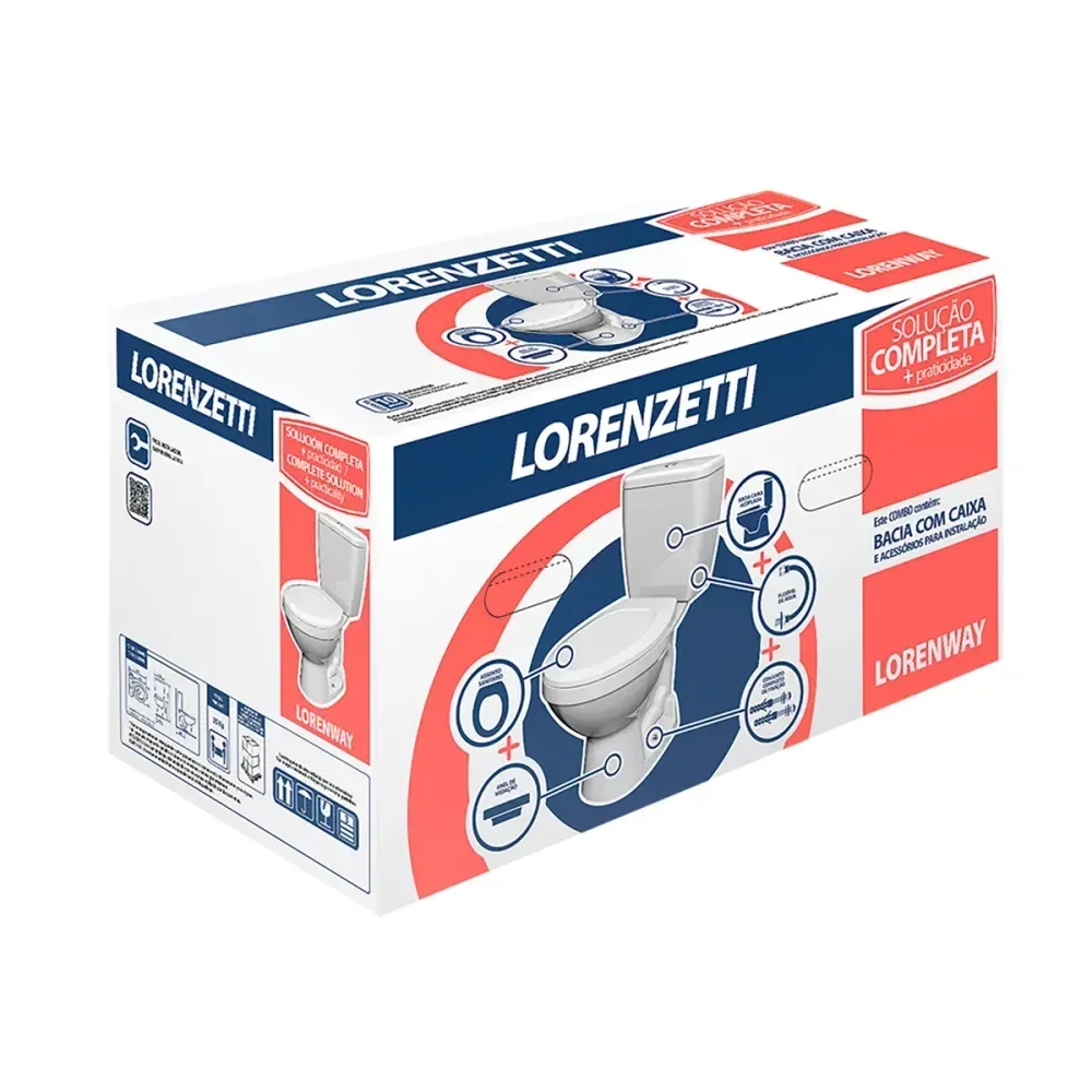 Vaso Sanitário Loren Way Completo Caixa Acoplada Lorenzetti - Imagem 6