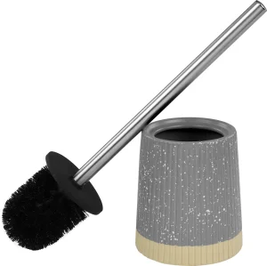 Escova para Vaso Sanitário em Cerâmica Cinza Kala