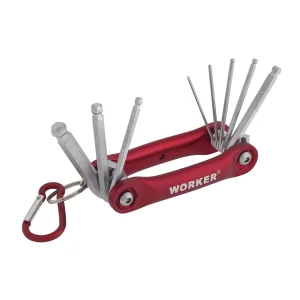 Jogo Chave Hexagonal Abaulada 1.5 A 8mm 8 Pecas 335266 Worker
