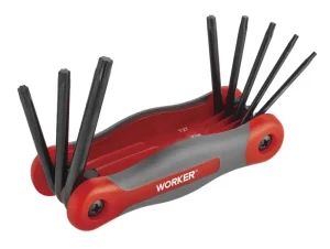 Jogo Chave Torx 8 Peç Tipo Canivete Worker