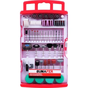 Jogo de Acessórios para Micro Retífica com 198 Peç Bumafer