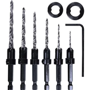 Jogo de Broca em Aço Rápido com Escareador 8 Peç Bumafer