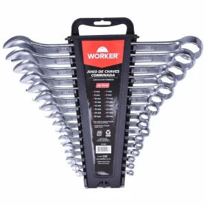 Jogo de Chave Combinada 16 Peç 6 a 32mm Worker