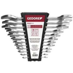 Jogo de Chave Fixa em Aço Cromo Vanádio com 12 peç Gedore