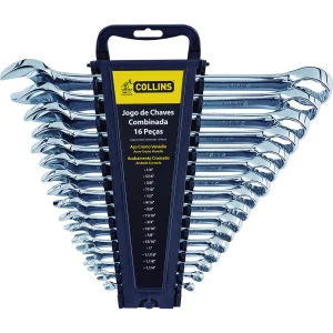 Jogo de Chaves Combinada 1/4 a 1.1/4 16 Peç Collins