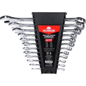 Jogo de Chaves Combinadas com 12 Peç de 6 a 22mm Worker