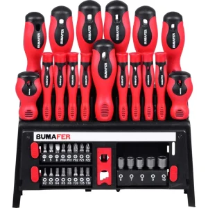 Jogo de Chaves de Fenda Philips e Bits 39 Peç Bumafer