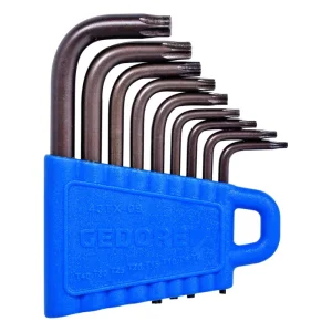 Jogo De Chaves em L Hexalobular T7 À T40 Gedore - 9 Peç