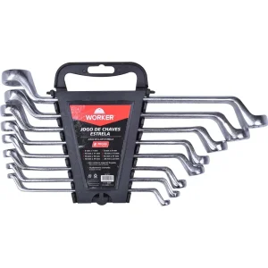 Jogo de Chaves Estrelas 8 Peç 6 a 22mm Worker