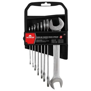 Jogo de Chaves Fixa 6x22mm 8 Peç Worker