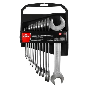 Jogo de Chaves Fixa 6x32mm 12 Peç Worker