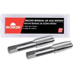 Jogo de Macho Manual Din352 M20x2,5mm 2 Peç Worker
