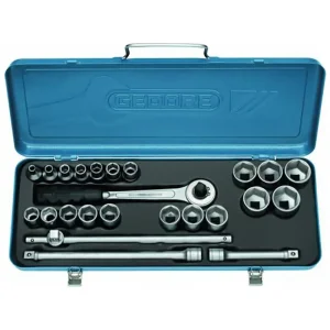 Jogo de Soquete e Acessórios 1/2 com 24 peç Gedore