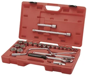 Jogo de Soquete Estriado 1/2 com 24 Peç Worker