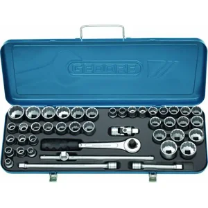 Jogo de Soquete Estriado 1/2 e Acessórios 43 Peç Gedore