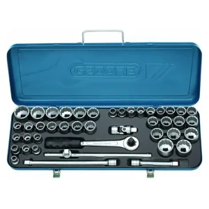 Jogo de Soquetes e Acessórios com 43 Peç 1/2 Gedore