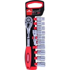 Jogo de Soquetes Estriado 1/2 12 Peç Worker