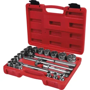 Jogo de Soquetes Estriados 22 Peç Worker