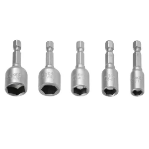 Jogo de Soquetes Magnético 1/4-6,35mm Worker