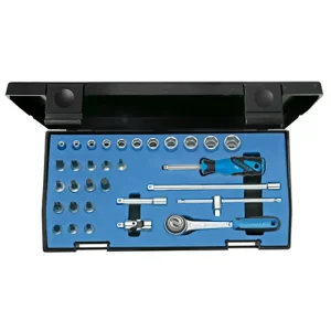 Jogo Soquetes e Chaves Soquete 1/4 Gedore