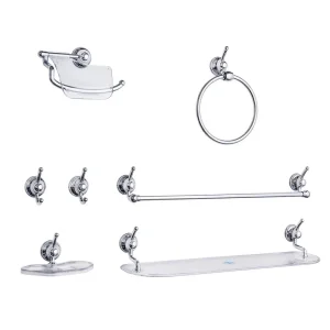 KIT BANHEIRO LIEGE 7 PEÇ CROMADO