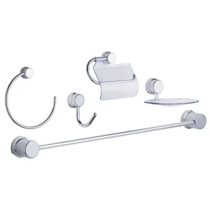 Kit de Acessórios para Banheiro com ABS Cromado 5 Peç Kala
