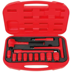 Maleta com soquetes e acessórios isolados IEC 60900 1/2 13 peç Tramontina 44335213