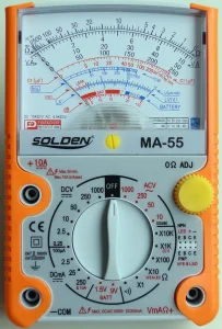Multímetro Analógico AC/DC 10A MA-55 Solden