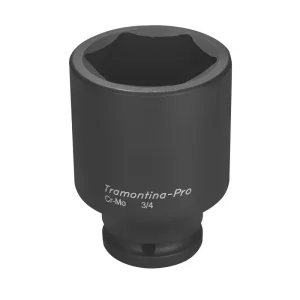 Soquete de impacto sextavado longo em aço cromo molibdênio 50 mm - Encaixe 3/4 Tramontina 44893150