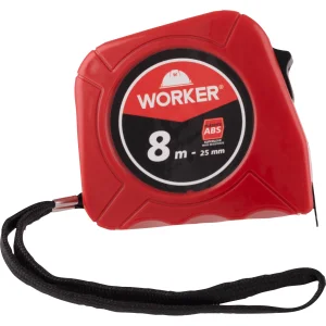 Trena ABS 8m x 25mm Vermelha Worker
