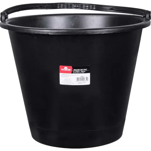 Caixa Massa PVC Preta 20Lt WorkerFerramentas Kennedy