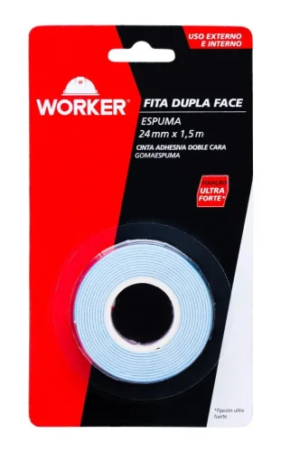 face to face Fita Dupla Face Espuma Worker: Fixação Versátil e Resistente