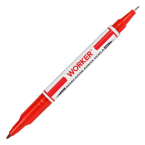 Marcador Ponta Dupla Azul Worker OFERTA