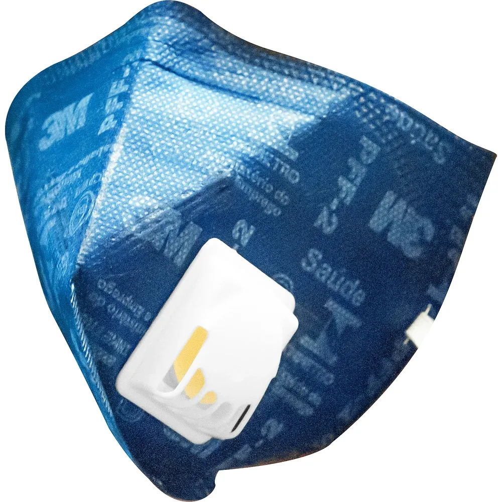 Máscara de Proteção Dobrável Com Válvula Azul PFF-2 3MM