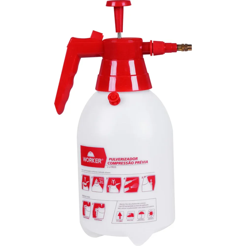 Pulverizador de Compressão Prévia 2 litros Worker em oferta